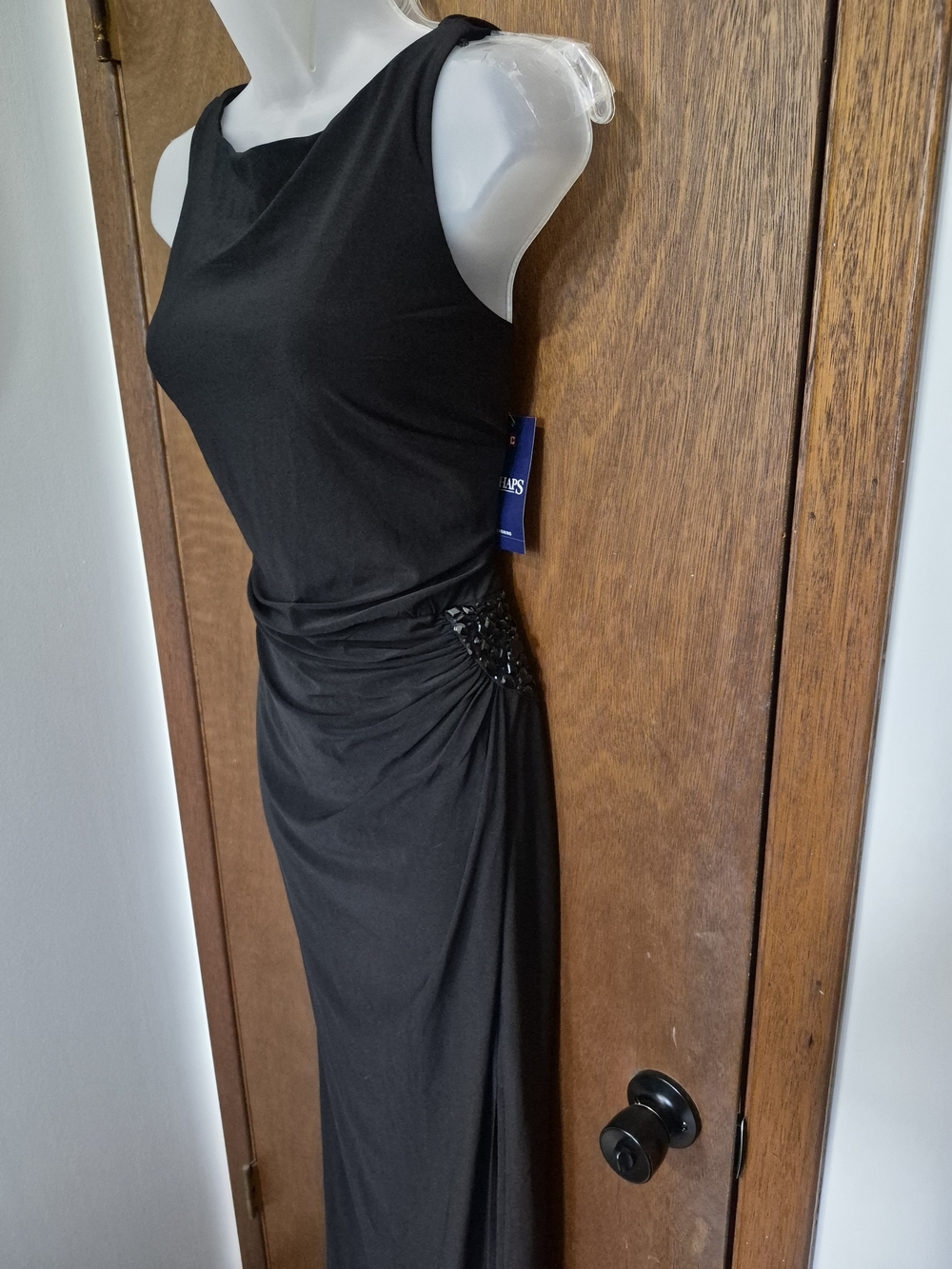 Chaps Sleeveless Black Evening Dress NWT - Picture 3 of 12